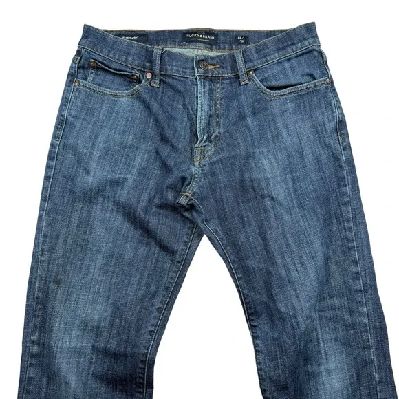 Lucky Brand 221 Straight 32X32 Men's Blue Jeans Cotton Blend Denim Pants - Picture 1 of 12
